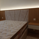 Cama de Painel Brown Wood